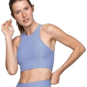 Outdoor Voices Athena Crop Top Lilac Blue Color Size Medium